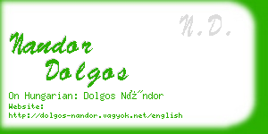 nandor dolgos business card